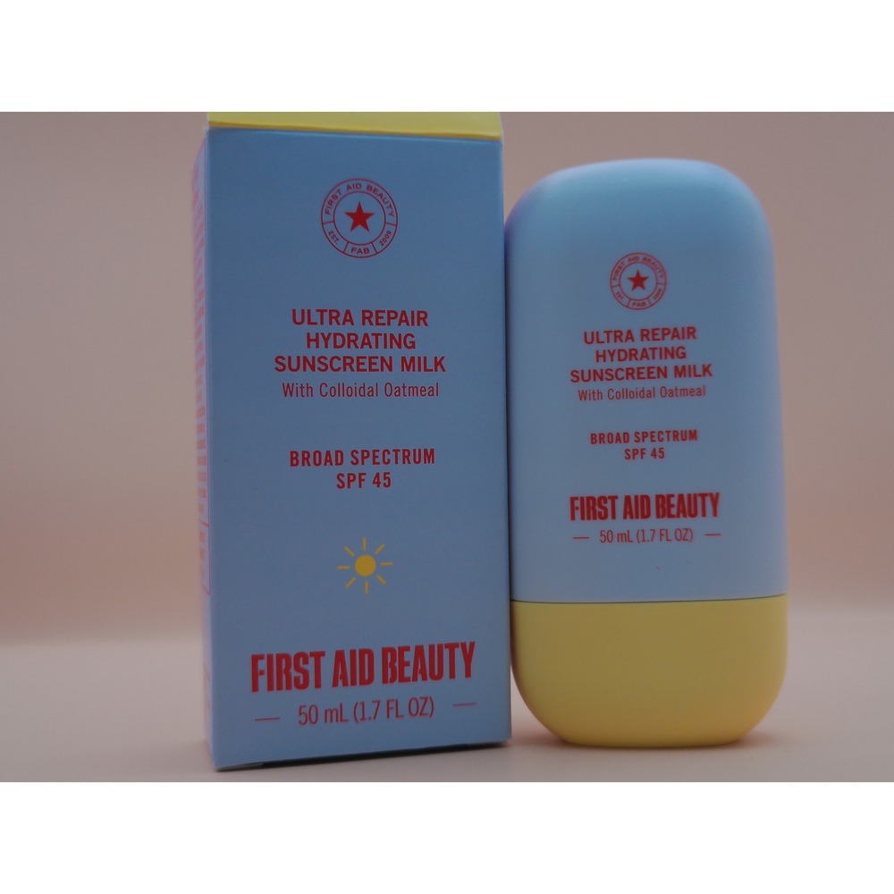 First Aid Beauty Hydrating Sunscreen Milk SPF 45 1.7oz NIB Glass Skin Sensitive